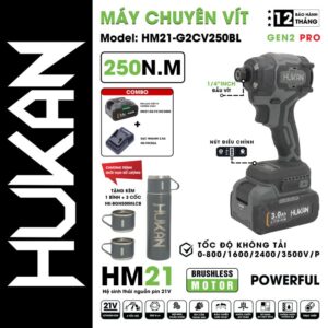 Máy chuyên vít Hukan HM21G2CV250BL