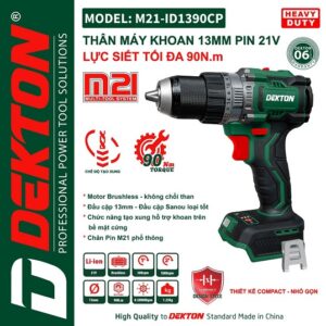 Máy khoan pin không chổi than Dekton