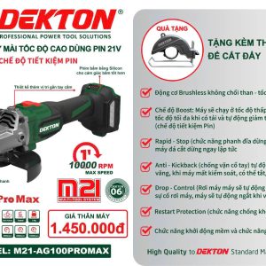 Thông số máy mài góc dekton