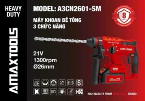 Máy Khoan Bê Tông Pin AMAXTOOLS A3CN2601-SM