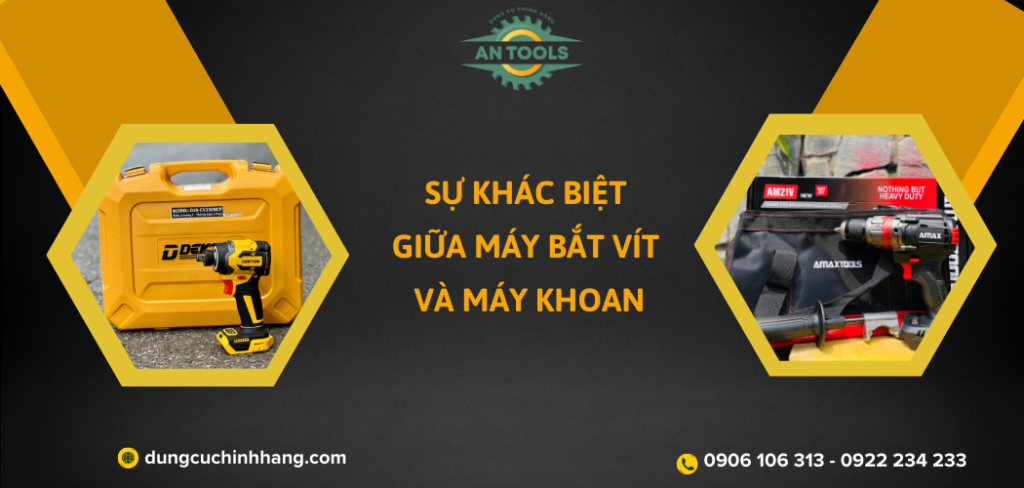 Phân biệt máy bắt vít với máy khoan