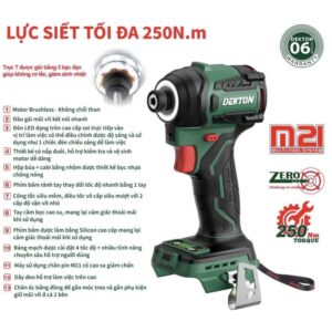 Máy bắn vít pin Dekton M21-CV250PRO