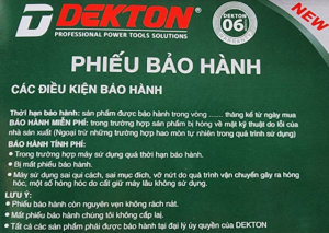 Phiếu bảo hành Dekton