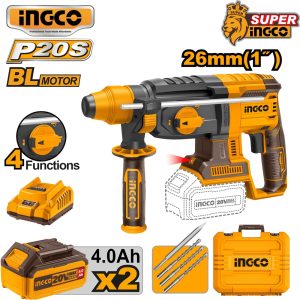 MÁY KHOAN ĐỤC BÊ TÔNG 20V INGCO CRHLI202287/CRHLI20228 – ĐỘNG CƠ KHÔNG CHỔI THAN