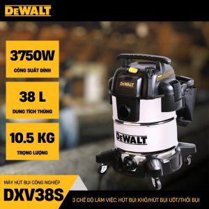 Máy hút bụi công nghiệp 3 chức năng ướt/khô/thổi Dewalt DXV38S 38L