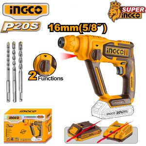 Máy khoan bê tông 2 chức năng dùng pin 20V Ingco CRHLI201681/CRHLI20168