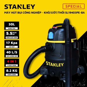 Máy hút bụi 4 chức năng - Khô/Ướt/Thổi/Hổ trợ dùng chung Powertools - Hiệu Stanley USA - SL19403PE-8A.