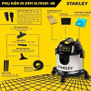 máy hút bụi gia dụng khô/ướt/thổi Stanley USA SL19301-4B