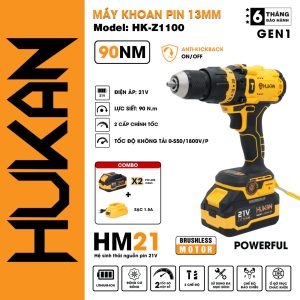 Máy khoan pin 13MM (đầu autolock) HUKAN HK-Z1100
