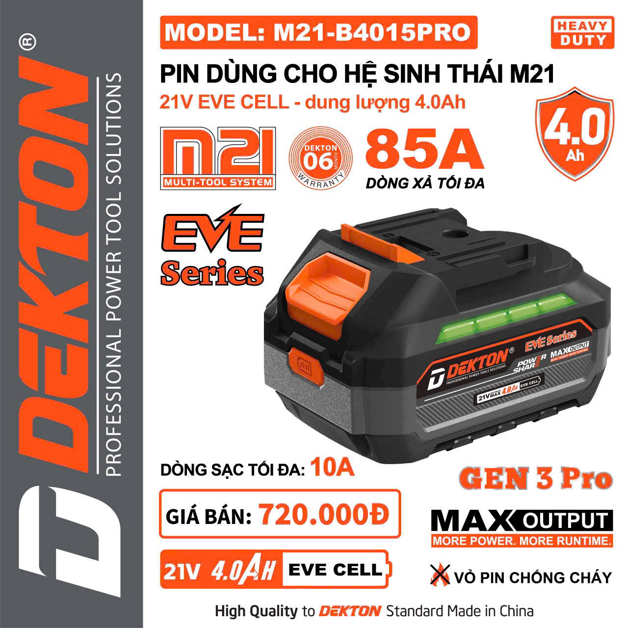 Pin Dekton M21-B4015PRO cam