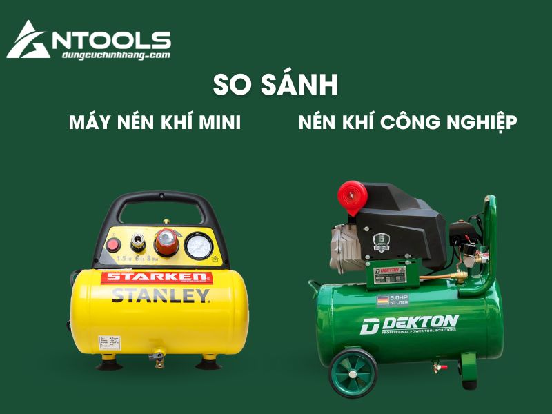 So sanh may nen khi mini va may nen khi cong nghiep