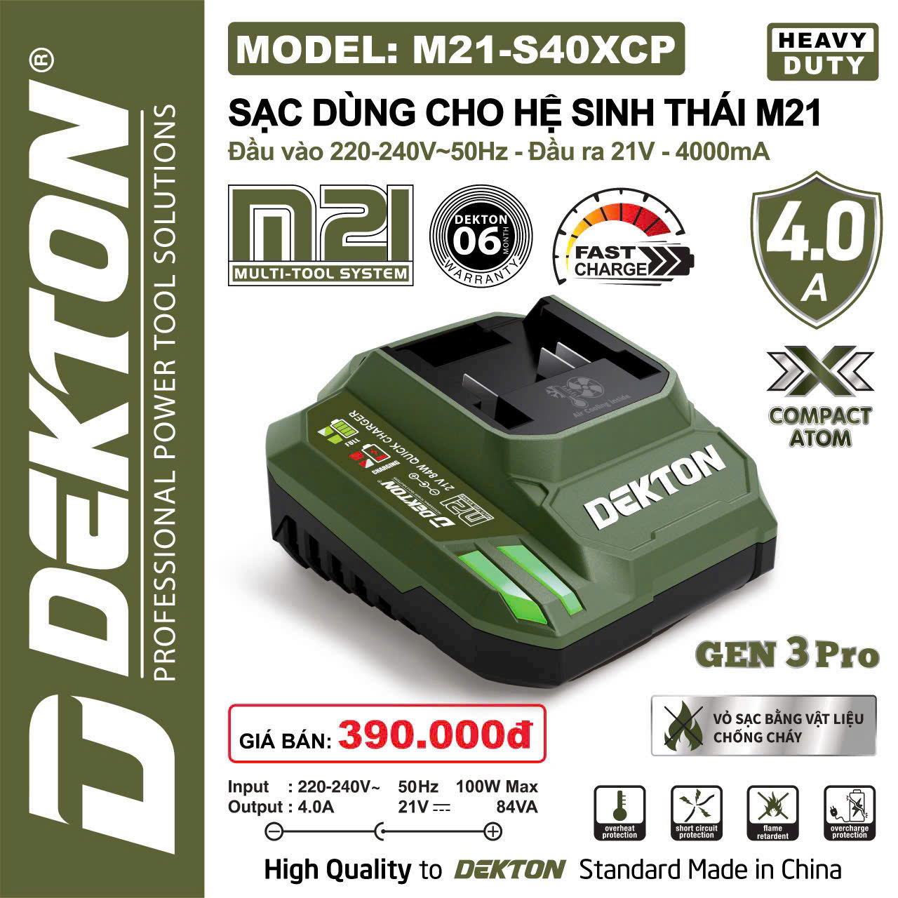 De sac nhanh Dekton M21 - S40XCP