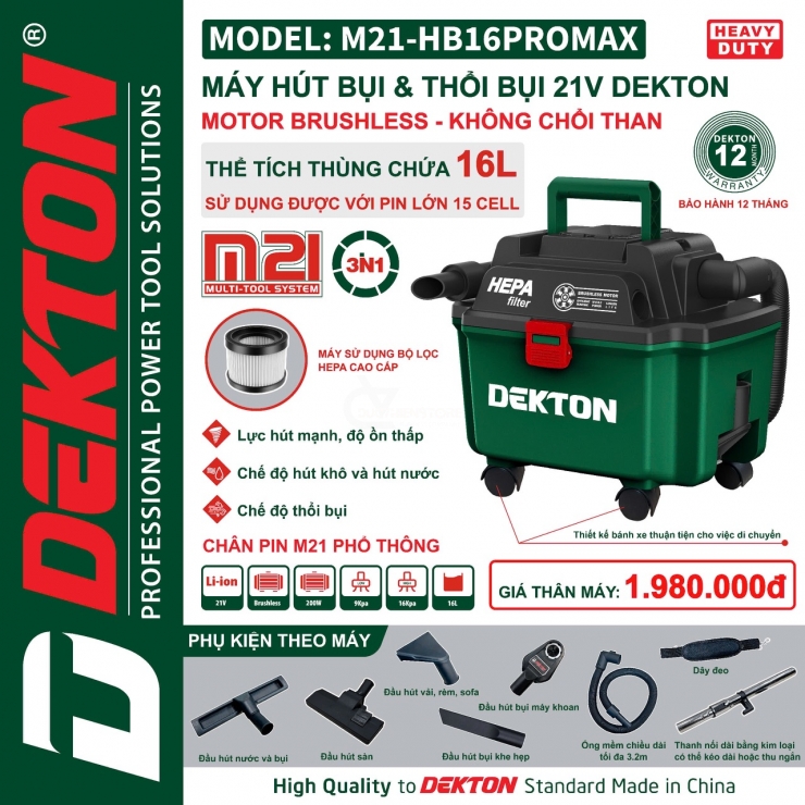 May hut bui M21-HB16PROMAX dekton