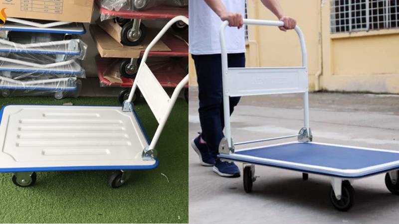 Phân loại xe đẩy hàng gấp gọn dựa vào bánh, chất liệu,...