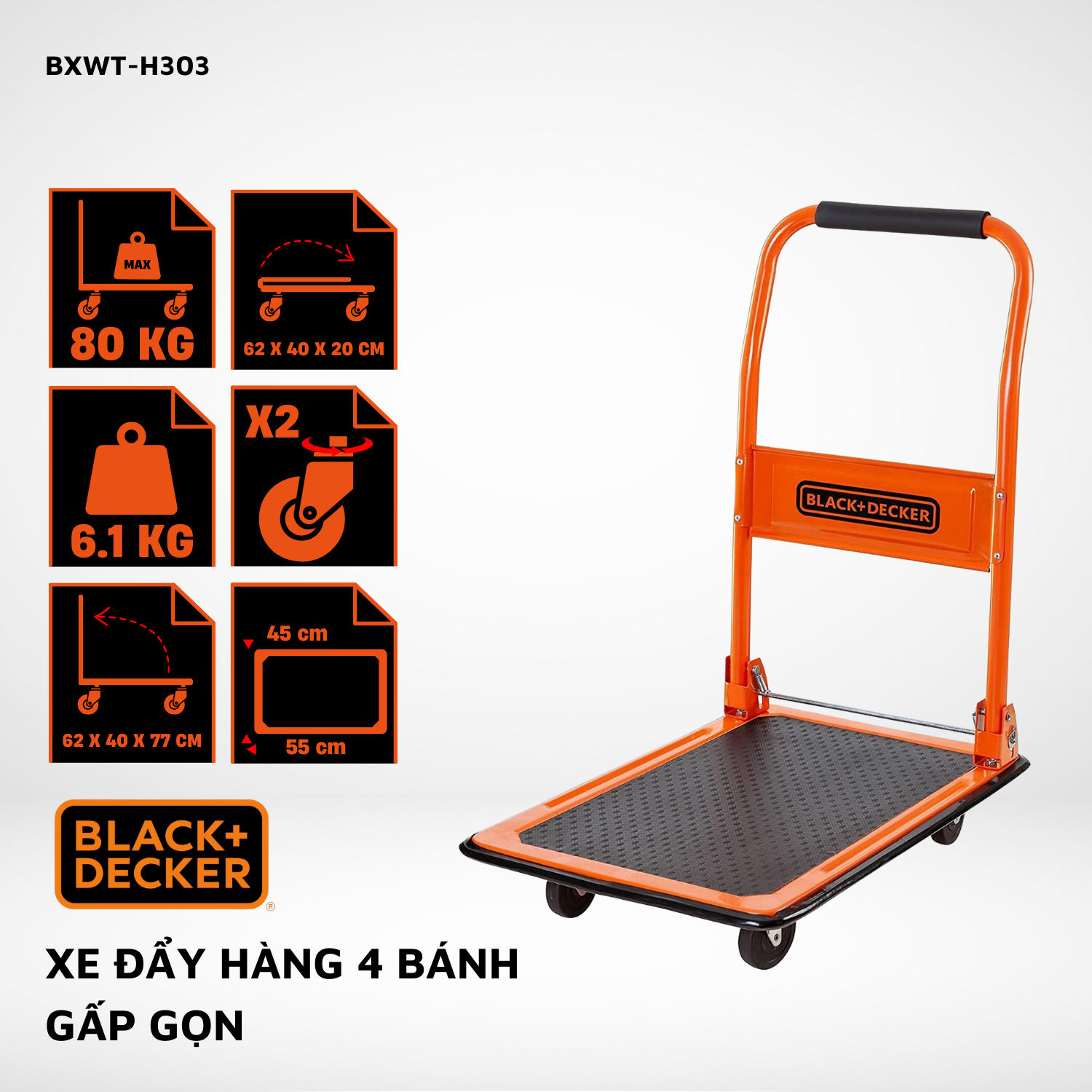 Xe đẩy hàng H303 Black and Decker 2